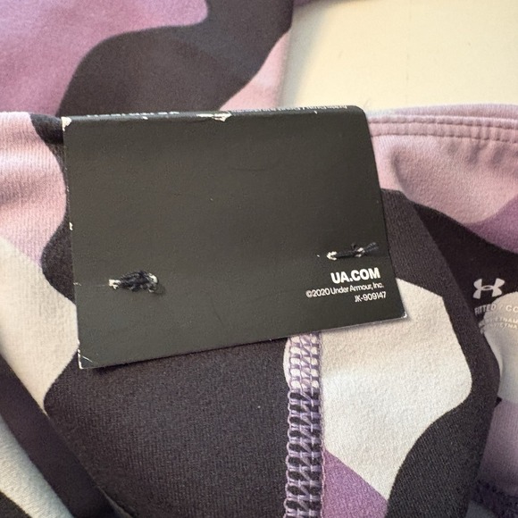 Under Armour Heat Gear Fitted High Rise Ankle Crop Women's XS Purple Camo NWT - Picture 9 of 14